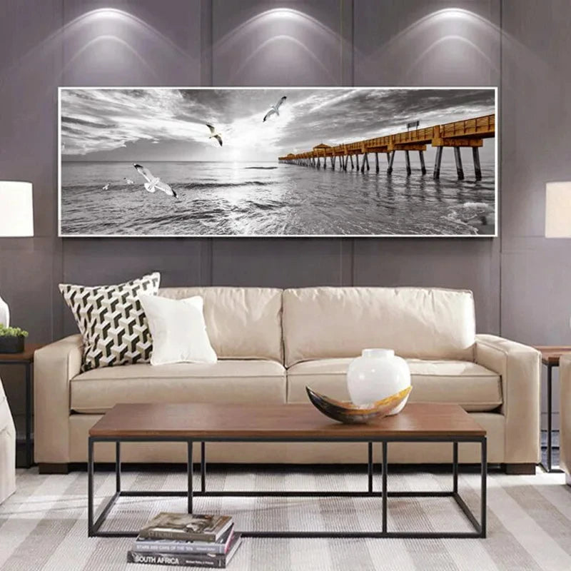 Calm Lake Landscape,Golden Tower Posters,Wall Art Pictures,For Modern Living Room,Canvas Painting,Home Decor,Bedroom,Large Size